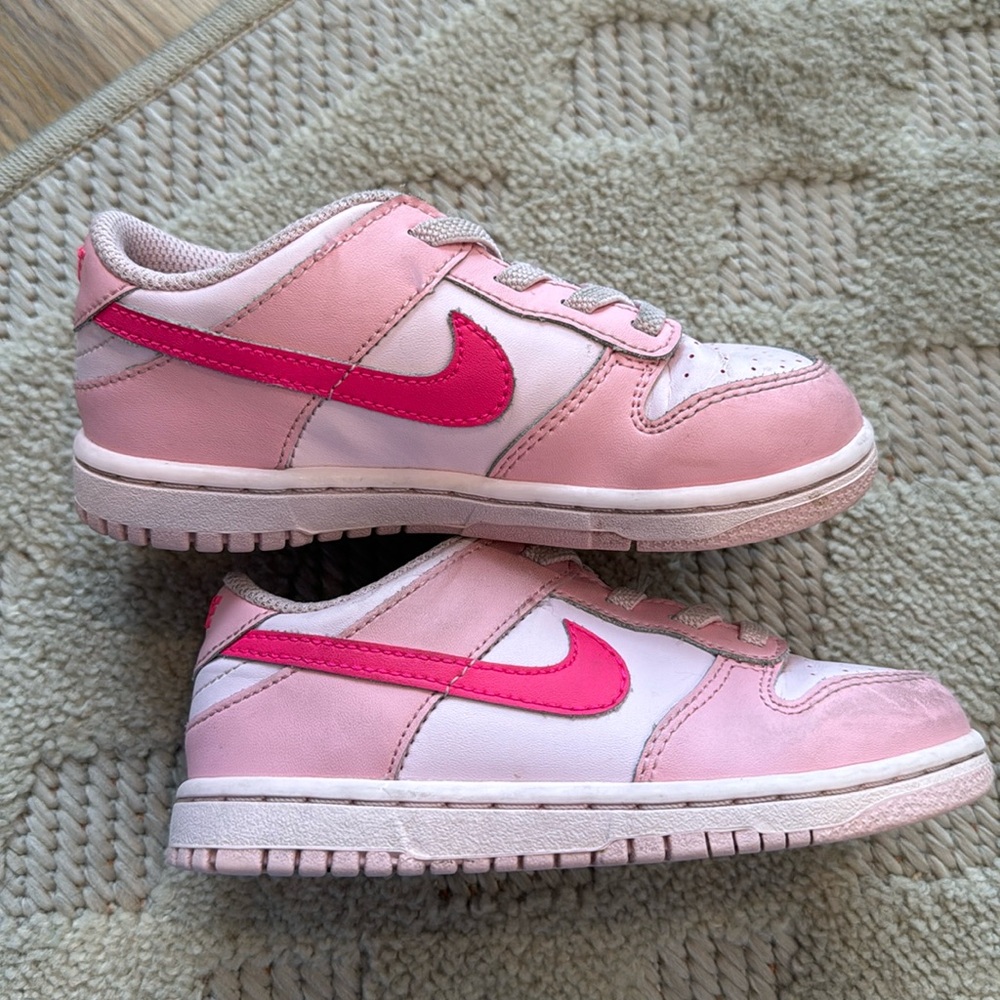 All pink low toddler Nike dunks size 10